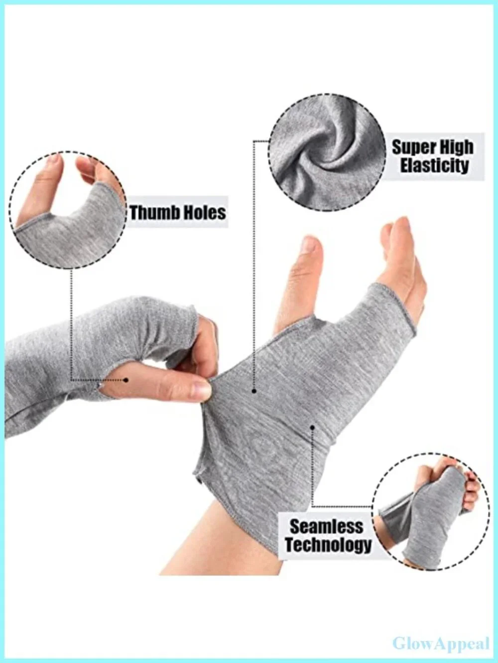 8 Pairs UV Protection Fingerless Driving Gloves for Women - Modal